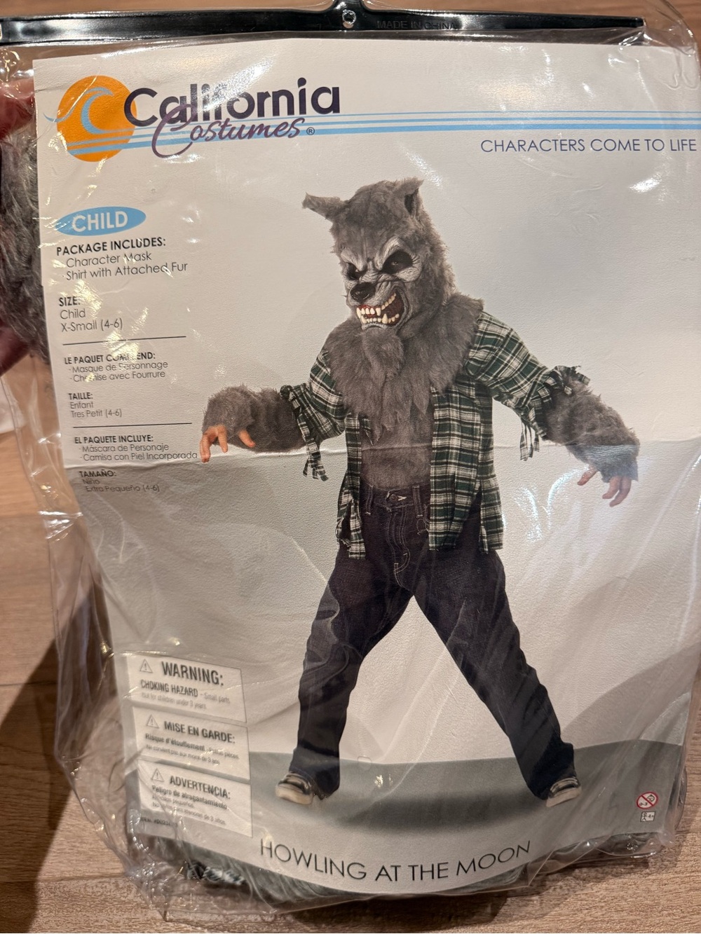 California Costumes Grey and Green Kids Werewolf Costume